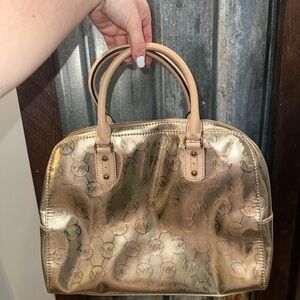 Michael Kors Metallic Gold Satchel
